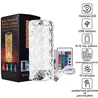 Настільна лампа-нічник USB RGB Rose Diamond Table Lamp