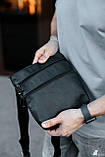 Шкіряна сумка через плече (барсетка месенджер кобура слінг кросбоді) чоловіча натуральна шкіра, фото 6