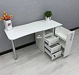 Стіл манікюрний складний з тумбою і шухлядою карго V457, фото 2