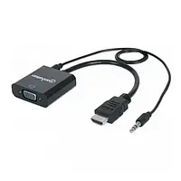 Відео-кабель Manhattan 151450 HDMI (тато) - VGA (мама) Black
