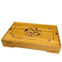 Чайный столик бамбук (Чабан) средний 35х23х7 см светлый (столик для чайной церемонии)