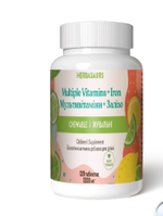 Children's Chewable Multiple Vitamins plus Iron - Herbasaurs Детские жевательные мультивитамины "Витазаврики