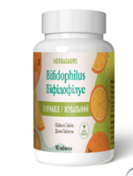 Bifidophilus Chewable for Kids - Herbasaurs «Бифидозаврики» жевательные таблетки для детей с бифидобактериями