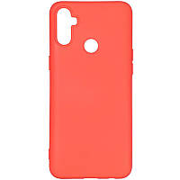 Чехол для Realme C3 (SOFT Silicone Case) красный цвет с микрофиброй