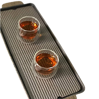 Столик для чайной церемонии (чайный) глиняный (на вид как чугун) прямоугольный 40х15х3,5 см "Шэньжэнь" T0517