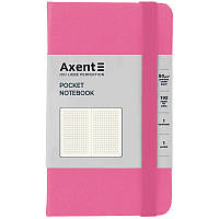 Блокнот для записей Axent Partner, 9.5x14 см, 96 лист, клетка,Розовый