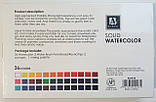 Акварель художня 36 кольорів + 2 водні пензлі  "Art Nation"  / фарби акварельні художні в пластиковій коробці, фото 4