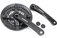 Шатуни Shimano FC-TY501 TX 42/34/24T 8/7/6ск. 170мм із захистом, чорн.