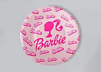 Бумажные тарелки BARBIE розовые 18 см 10 шт Барби