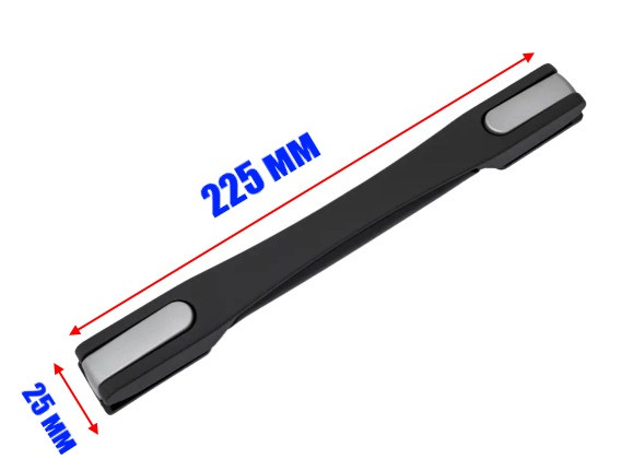 Ручки для пластикових і тканинних валіз на коліщатках/сіра/пластик/1492к