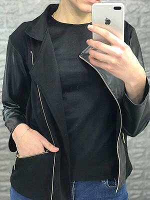 Жіноча куртка з еко-шкіри,РОЗМІР ТІЛЬКИ 42