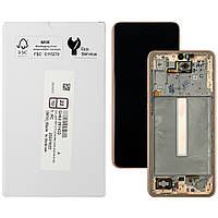 Дисплей (екран) Samsung Galaxy A33 5G A336B з тачскріном (оригінал 100% із персиковою рамкою)