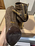 Жіночі замшеві черевики каблук Tom Ford ботільйони, фото 8