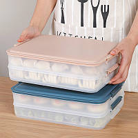 Двухслойная коробка для заморозки и хранения пищевых продуктов, кухонный многослойный герметичный лоток