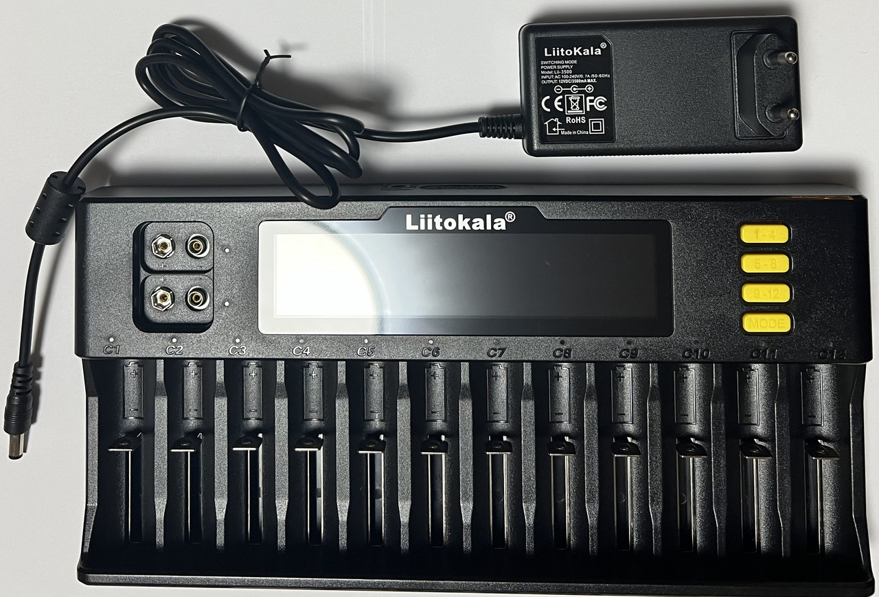 Зарядний пристрій LiitoKala Lii-S12 універсальний на 12 каналів