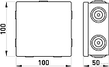 Розподільна коробка зовнішня 100х100х50 мм e.db.pro.100.100.50u, фото 2