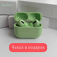 Зеленые Новые беспроводные блютуз наушники airpods pro