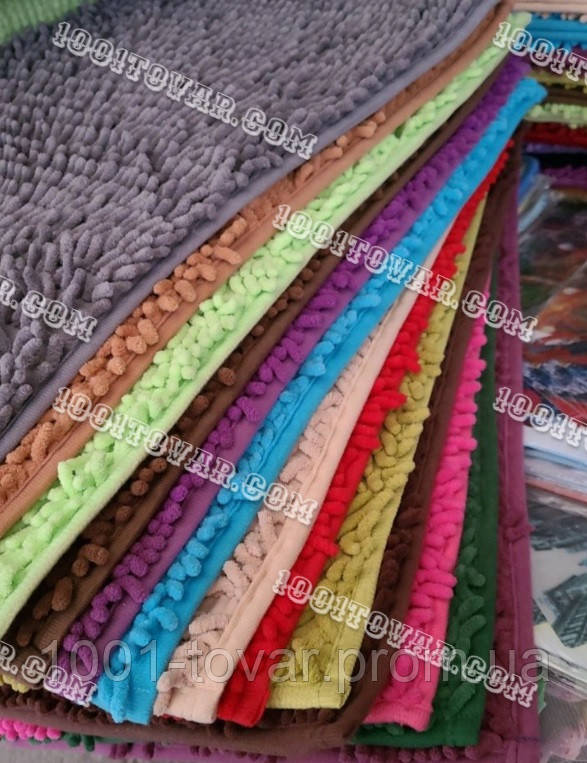 Одинарний килимок з мікрофібри "Макарони або дреди" для широкого застосування, 80х50 см., різний колір