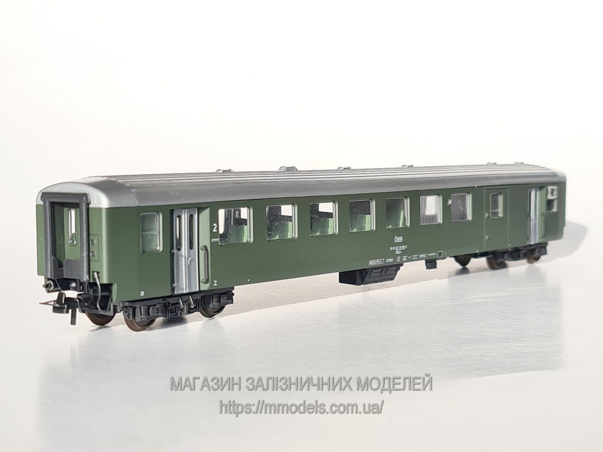 Roco 44485 модель 4-осного багажо-пасажирського вагона 2 класу приладдя O.B.B., масштабу 1:87,H0