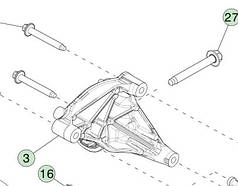 Опора заднього двигуна ліва Tesla Model 3 (16-) 1095337-00-D