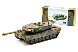 Дерев'яний 3D конструктор "ЛЕОПАРД" 206 дет., 206-0260 р. 32*10*11 см PuzzleOK