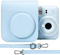 Чехол для фотокамеры Instax Mini 12 Case Fuji Pastel Blue пастельно голубой для Mini 12 (без фотоаппарата)