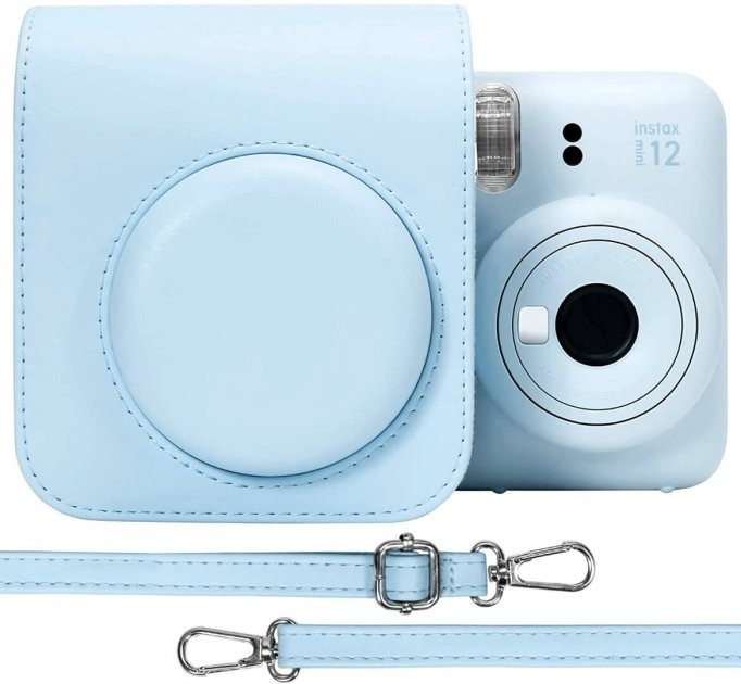 Чохол для фотокамери Instax Mini 12 Case Fuji Pastel Blue пастельно блакитний для Mini 12 (без фотоапарата)