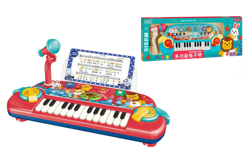 Орган, 808-16B, на батарейках, 2 кольори мікс,+мікрофон, в коробці р. 37,7*33*8см