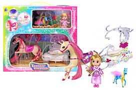 Карета з коником і лялькою, озвучена зі світлом, в коробці SM3006 р.37*22*14 см