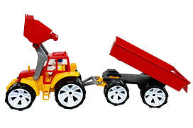 Трактор BAMS №4 з причіпом і ковшем кольоровий 007/10 BAMSIC