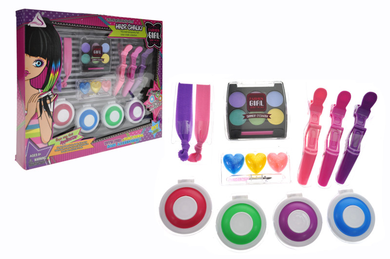 Набір косметики з крейдою для волосся в коробці J-509 р.30*4,5*26см