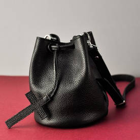 Жіноча шкіряна сумка Jizuz Cross black чорна