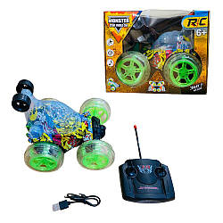 1006 FY Машина-перевертень, підсвітка, поворот на 360, музика, на батарейках, у коробці