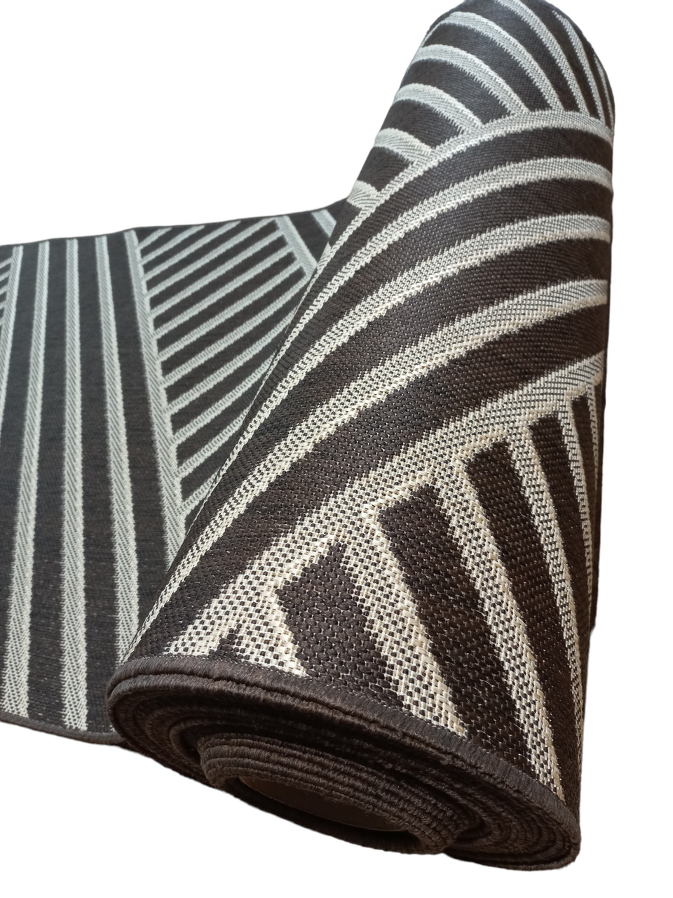 Килимова доріжка Karat Flex 19652/91 100 см на відріз безворсова коричнева на гумовій основі з оверлоком (ціна за 1 м.п.), фото 1