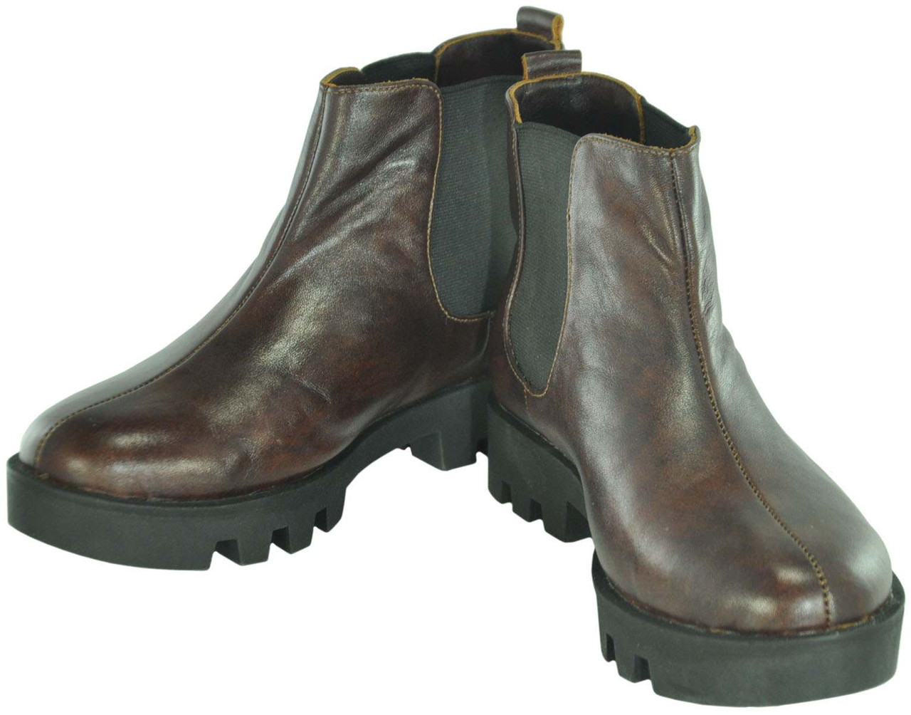 Женские кожаные ботинки gnk-43 коричневые — купить в Киеве недорого