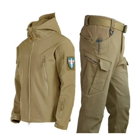 Тактичний флісовий непромокальний костюм преміумкласу. Military Tactical Waterproof Suit, фото 1