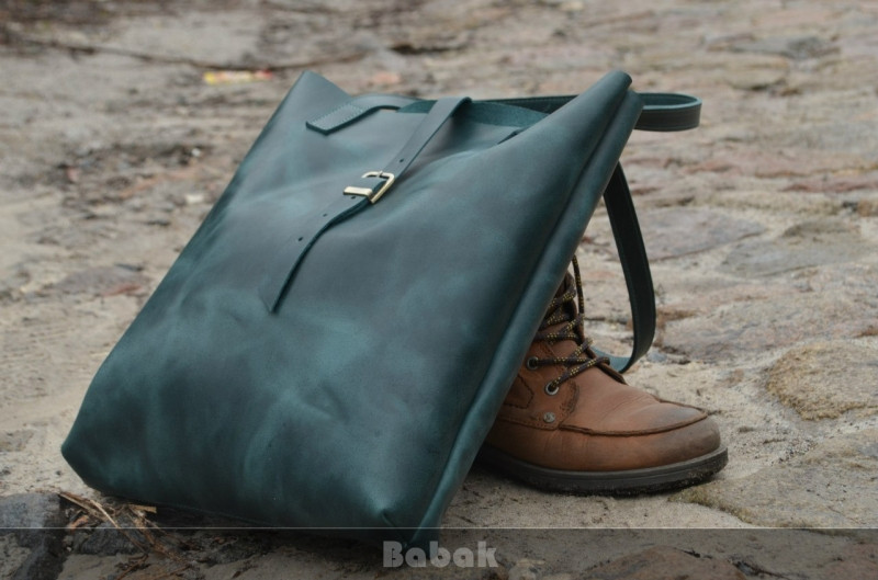 Сумка шкіряна Babak Langa Green 871077