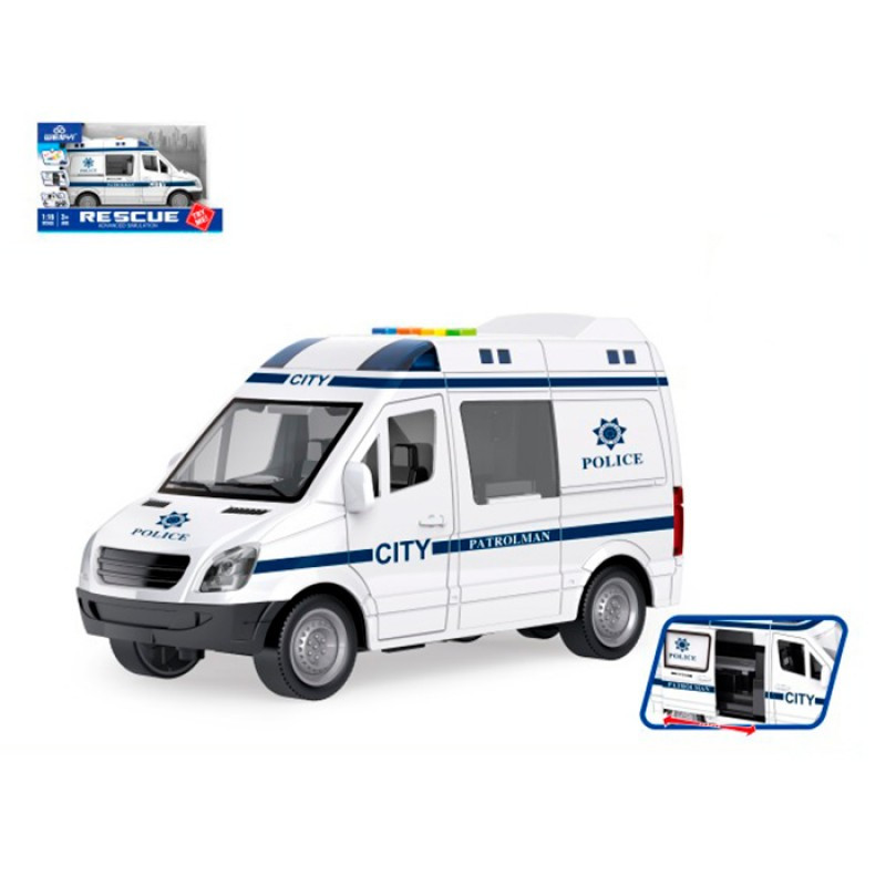Поліцейська машинка іграшка "City service" WY392A, 1:16, відчиняються двері, музика, світло, фото 1