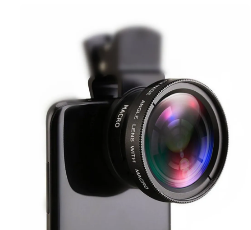 Об'єктив Макро лінза для телефону 2в1 APEXEL 0,45x 4k HD Макрооб'єктив ширококутний (APL-0.45XWM)