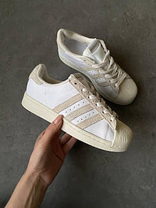 Жіночі Кросівки Adidas Superstar White Beige 36-37-38-39-40-41