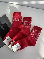 Жіночі махрові новорічні шкарпетки
