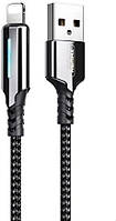 Кабель USB Remax Lightning Gonyu RC-123i-Black 1 м чорний i