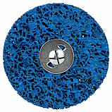 Круг зачисний із нетканого абразиву (корал) Ø 100 мм з тримачем синій середня жорсткість SIGMA (9175231), фото 2