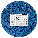 Круг зачисний із нетканого абразиву (корал) Ø 125 мм без тримача синій середня жорсткість SIGMA (9175761), фото 4