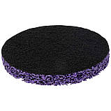 Круг зачисний із нетканого абразиву (корал) Ø 125 мм на липучці фіолетовий жорсткий SIGMA (9176161), фото 4