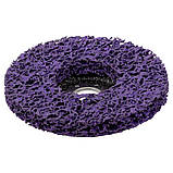 Круг зачисний з нетканого абразиву (корал) Т27 Ø 125×22.23 мм фіолетовий жорсткий SIGMA (9176661), фото 3