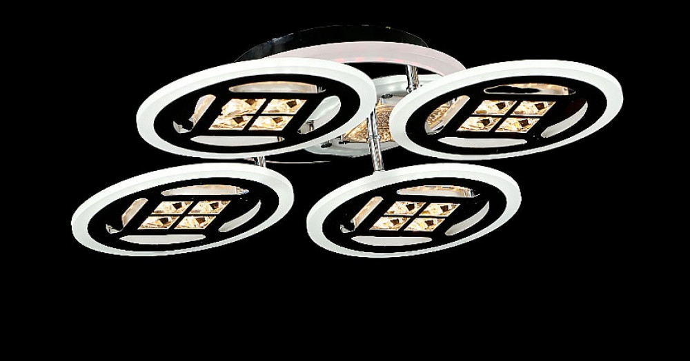 Яскрава стельова люстра LK28979/4+1 LED (CR)