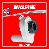 Сифон для пісуара прихованого монтажу 50х50 мм з горизонтальним випускним отвором HC-UP50 McAlpine, фото 2