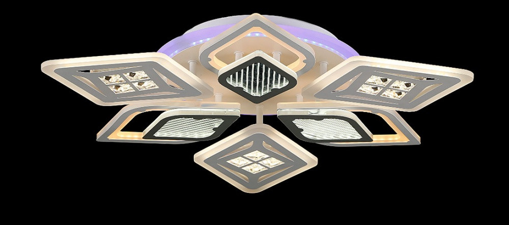 Красива стельова люстра LK29052/3+3+1 LED (WT+GREY)