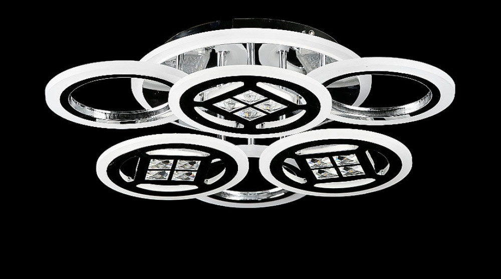 Сучасна яскрава люстра LK28980/3+3+1 LED (CR), фото 1